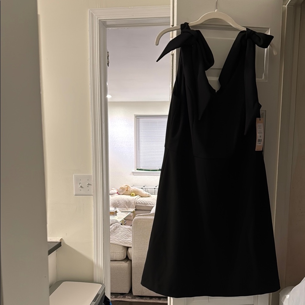 BCBGMaxAzria Black Halter A-Line Cocktail Dress